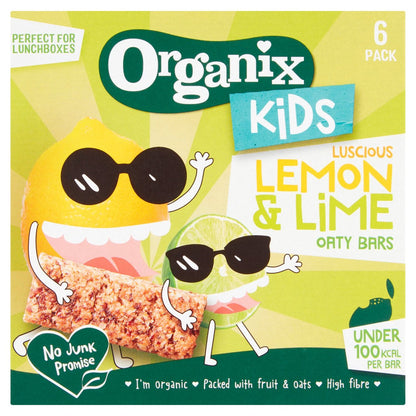 Organix KIDS Luscious Lemon & Lime Organic Oat Snack Bars Multipack 6 x 23g