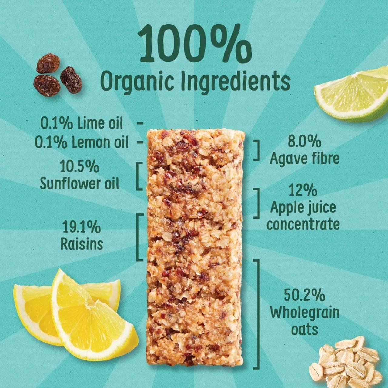 Organix KIDS Luscious Lemon & Lime Organic Oat Snack Bars Multipack 6 x 23g