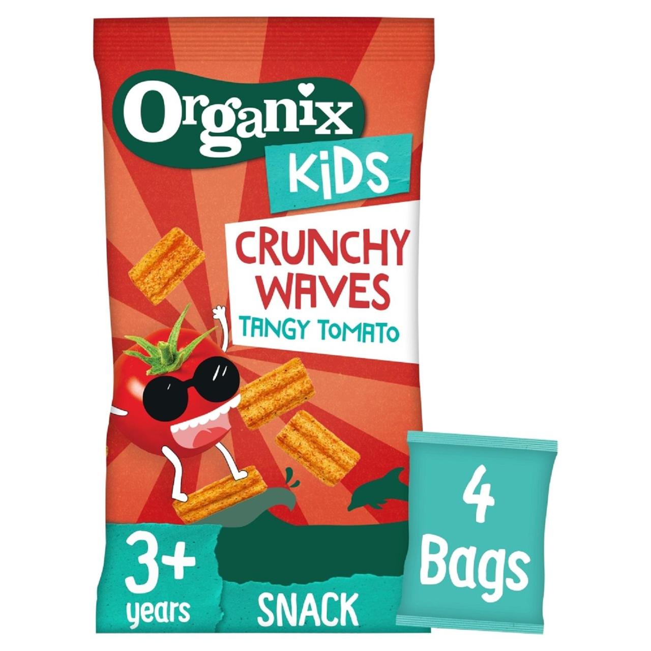 Organix KIDS Tangy Tomato Crunchy Waves (4 x 14g)