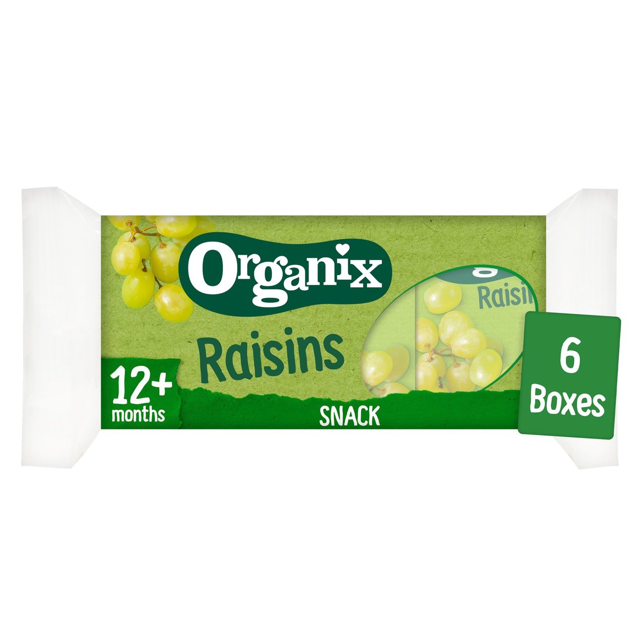 Organix Mini Organic Raisin Snack Boxes, 12 months+ Multipack 6 x 14g