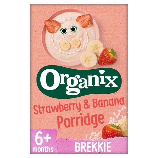 Organix Strawberry & Banana Organic Baby Porridge, 6 months+ 120g