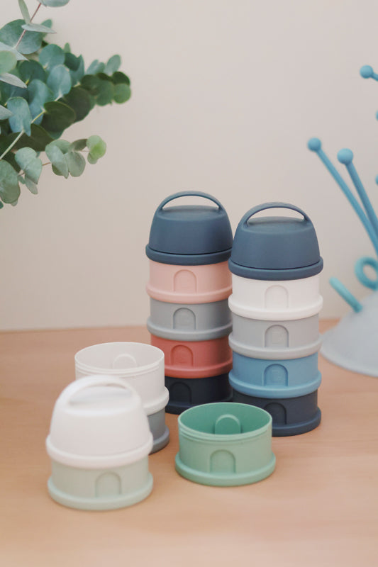 Béaba Snack Storage Stacked Formula Milk Container Blue