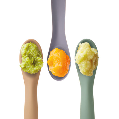 Vital Baby NOURISH Silicone Spoons 3 Pack Pastel Mix