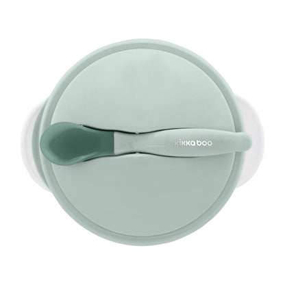 Kikka Boo Suction Bowl With Heat Sensing Spoon Mint