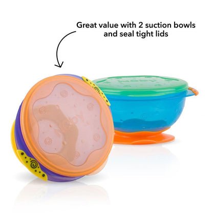 Nuby Stackable Suction Bowls 2 Pack