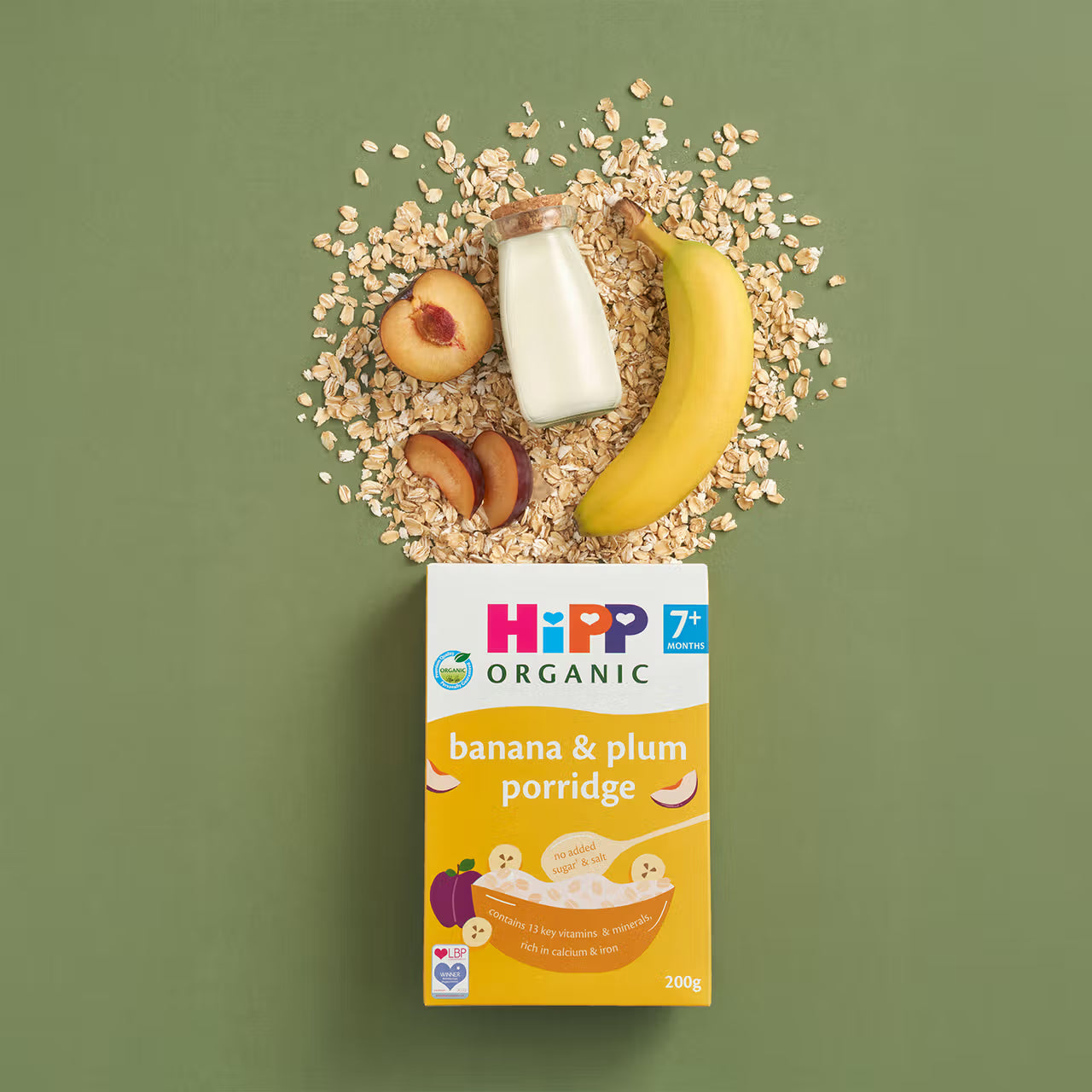 HiPP Organic Banana & Plum Porridge 7+ Months (200g) HiPP Organic