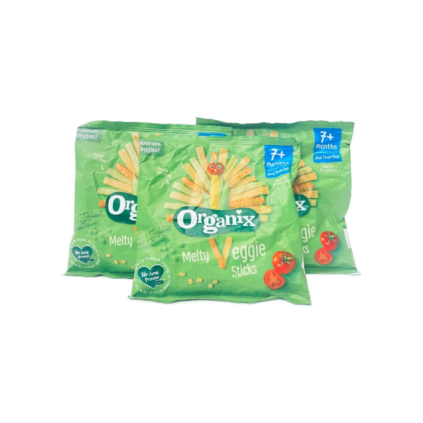 Organix Melty Veggie Organic Sticks Baby Snack 7 months+ 15g - Pack of 3 - (15g x 3)