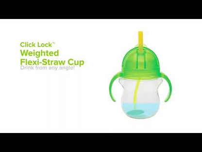 Munchkin Click Lock Tip & Sip Weighted Straw Cup Pink 207ml