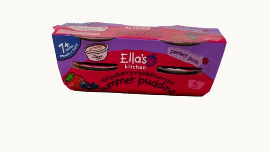 Ella's Kitchen Strawberry & Blackcurrant Summer Pudding 7+ Months (4 x 80g)