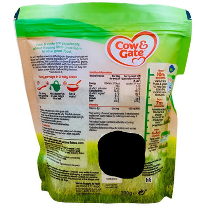 Cow & Gate Banana Wholegrain Porridge Baby Cereal (200g) - UK VERSION