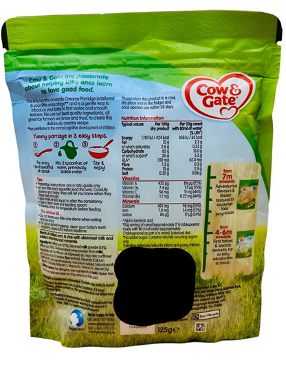 Cow & Gate Creamy Porridge Baby Cereal (125g) - UK VERSION