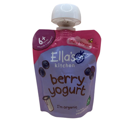 Ella's Kitchen Organic Greek Yoghurt & Berries (90g) - Pack of 7 Pouches (90g x 7)