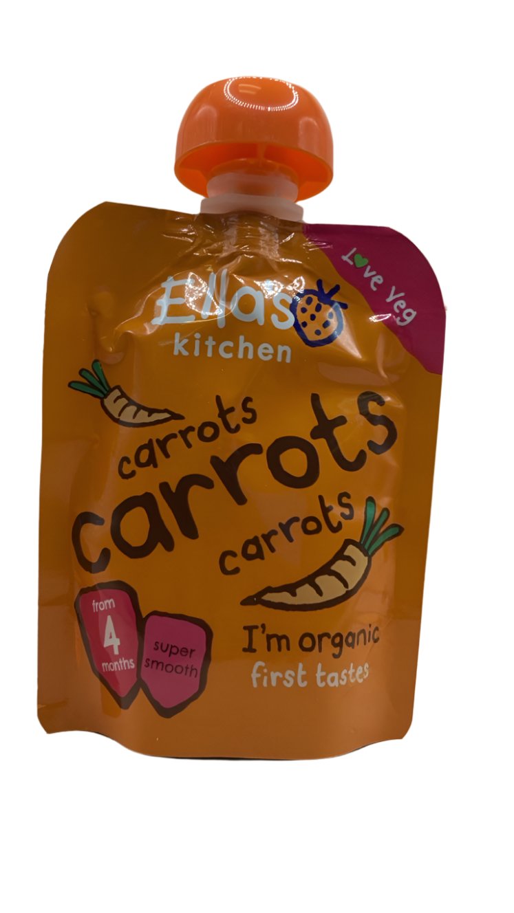 Ella's Kitchen Organic Carrots (70g) - Pack of 7 Pouches (70g x 7)