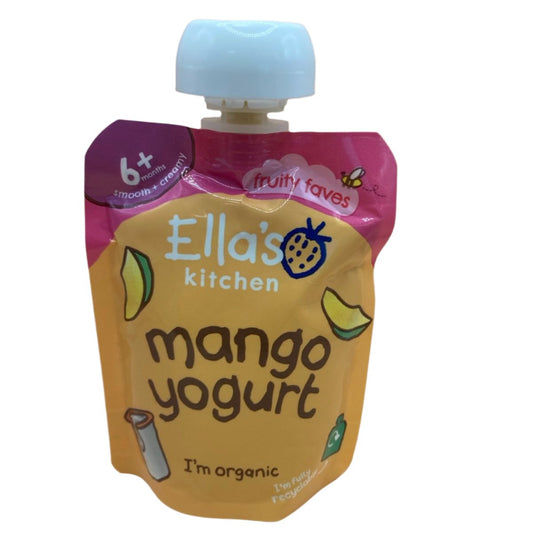 Ella's Kitchen Organic Greek Yoghurt & Mangoes (90g) - Pack of 7 Pouches (90g x 7)