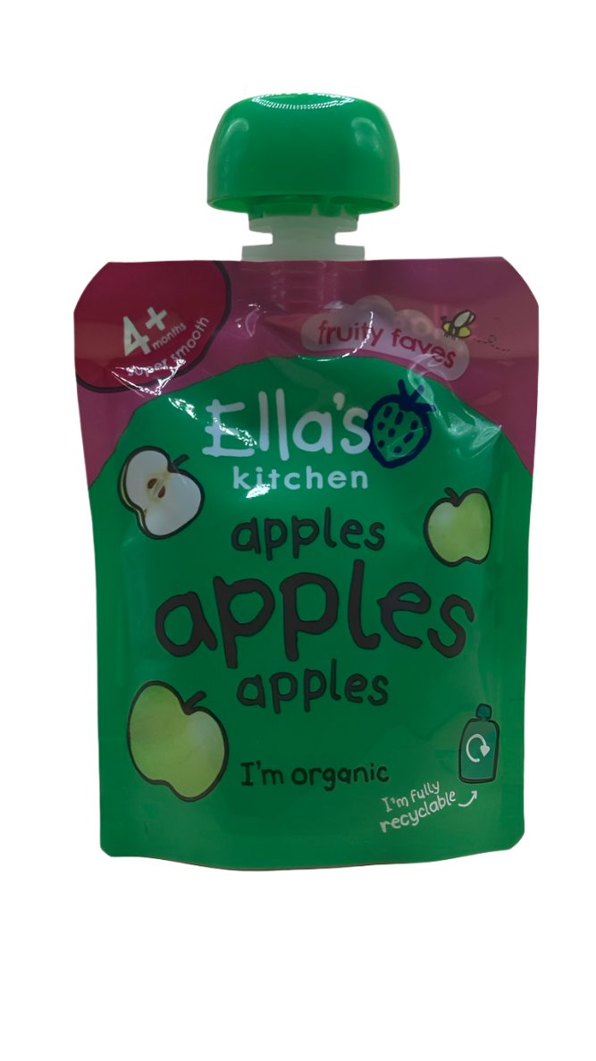 Ella's Kitchen Organic Smooth Apple Puree Stage 1 (70g) - Pack of 7 Pouches (70g x 7)