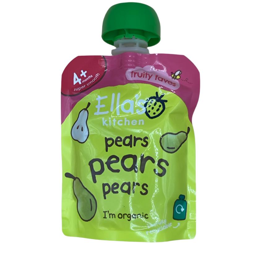 Ella's Kitchen Organic Smooth Pear Puree (70g) - Pack of 7 Pouches (70g x 7)