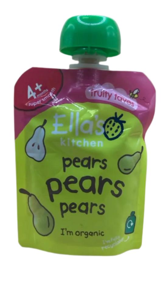 Ella's Kitchen Organic Smooth Pear Puree (70g) - Pack of 7 Pouches (70g x 7)