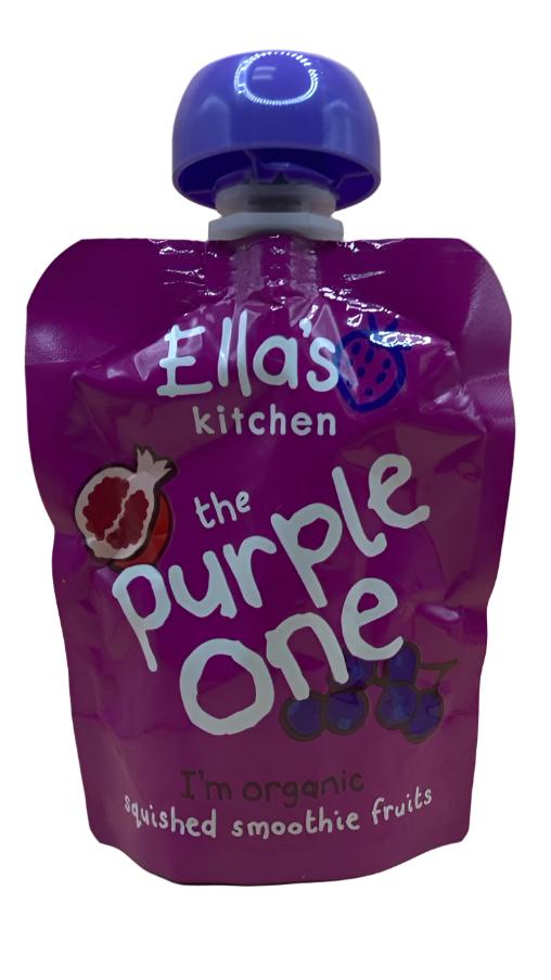 Ella's Kitchen Organic Smoothie Fruits The Purple One Single (90g) - Pack of 3 Pouches