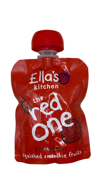 Ella's Kitchen Organic Smoothie Fruits The Red One Single (90g)  - Pack of 3 Pouches