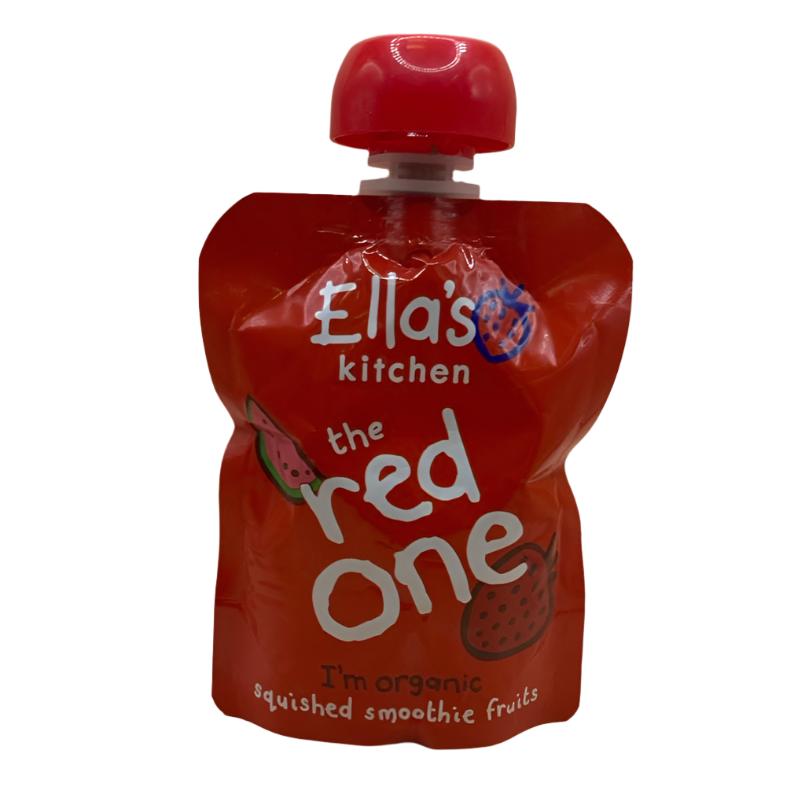 Ella's Kitchen Organic Smoothie Fruits The Red One Single (90g)  - Pack of 3 Pouches