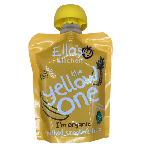 Ella's Kitchen Organic Smoothie Fruits The Yellow One Single (90g) - Pack of 3 Pouches