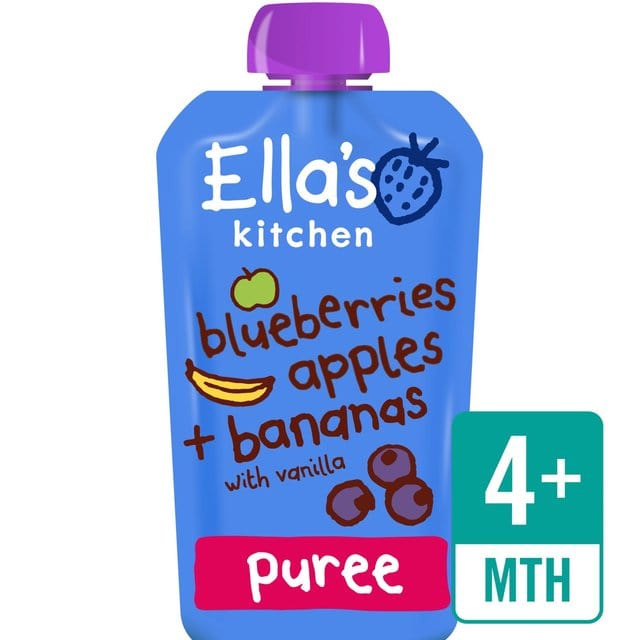 Ella's Kitchen Blueberries, Apples, Bananas & Vanilla 120g -  