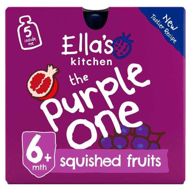 Ella's Kitchen Organic Smoothie Fruits The Purple One 5 x 90g -  